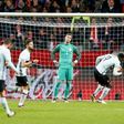 Belgium's players celebrate the equalizing goal of midfielder Yannick Carrasco (C) during an international friendly soccer match between The Netherlands and Belgium on November 9, 2016