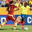 Venezuela's Oswaldo Vizcarrondo (L) and Ecuador's Enner Valencia vie for the ball during their 2018 FIFA World Cup qualifier football match in Quito, on November 15, 2016