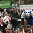 Ireland's Sam Bennett celebrates after winning the third stage of the 75th edition of the Paris-Nice between Chablis and Chalon-sur-Saone, on March 7, 2017