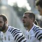 Juventus' Gonzalo Higuain celebrates at the end of their match against Pescara on April 15, 2017