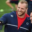 England flanker James Haskell (left)