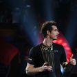 Andy Murray of Britain holds his trophy after winning the Shanghai Masters tennis tournament on October 16, 2016