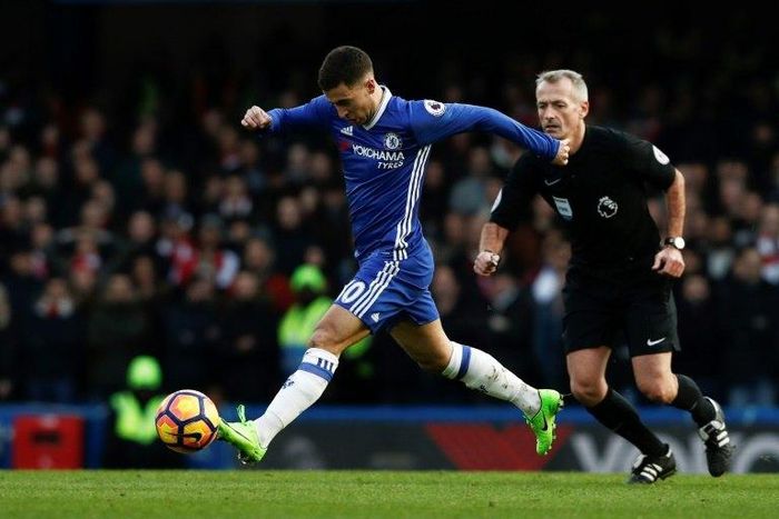Chelsea's Belgian midfielder Eden Hazard is under contract with Premier League leaders Chelsea until June 2020 but has been repeatedly linked with a move to Real Madrid