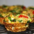 Scrambled eggs muffin