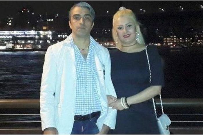 The suspect, Amir Darbanou, and his late wife, Nasrin Abek