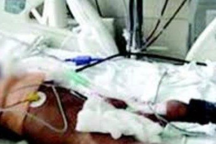 The victim in the hospital