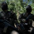 Soldiers patrol in search of gang members around the municipalities of San Martin and San Jose Guayabal, in El Salvador