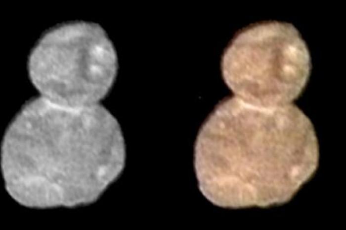 The first color image of Ultima Thule highlights its reddish surface
