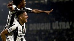 Juventus' forward Paulo Dybala (down) has been tipped for success by rival Diego Perotti