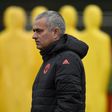Manchester United's Jose Mourinho supervises a training session at their Carrington base in northwest England, on February 15, 2017