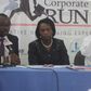 Kwame Gyan and Hilda Peasah at the launch of corporate run
