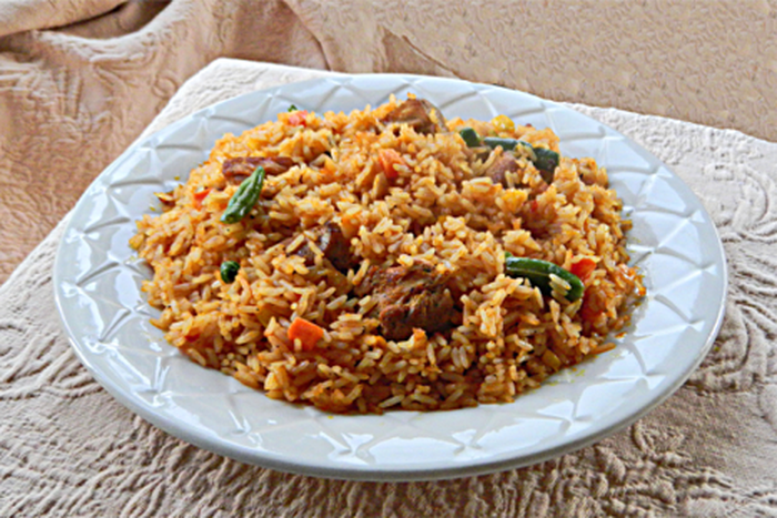 Ghanaian jollof without tomatoes