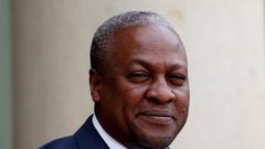 Ghana's President John Dramani Mahama arrives for a meeting with France's President at the Elysee Palace in Paris, France May 28, 2013.