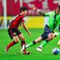 Jeonbuk Hyundai Motors' Ricardo Lopes (R) fights for the ball with FC Seoul's Go Yo-Han during their AFC Champions League semi-final second leg match, in Seoul, on October 19, 2016