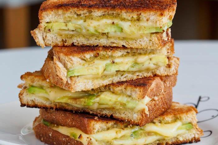 Avocado grilled cheese