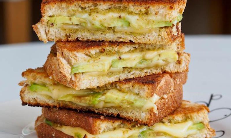 Avocado grilled cheese
