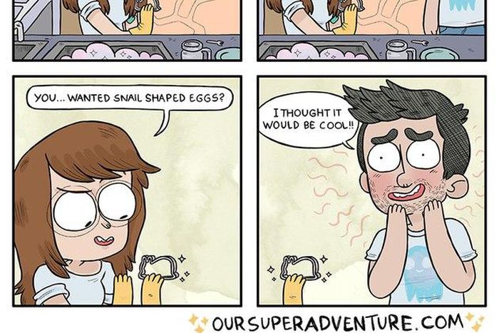 These illustrations show the weird side of love