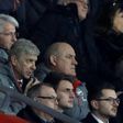 Arsene Wenger (centre) gives instructions to the dugout during Arsenal's FA Cup game against Southampton at St Mary's on January 28, 2017