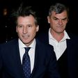 Sebastian Coe (L), head of the International Association of Athletics Federation is pictured with Nick Davies in 2015