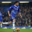 Chelsea's Brazilian-born Spanish striker Diego Costa runs in on goal but is offside during the English Premier League football match between Chelsea and Hull City at Stamford Bridge in London on January 22, 2017