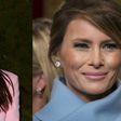 Emily Ratajkowski (L) and Melania Trump (R)