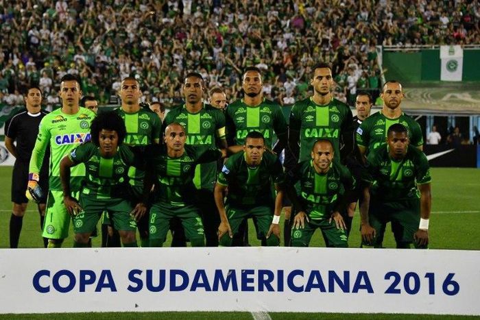 Brazil's Chapecoense Real players were on the plane and were due to play the Copa Sudamericana final against Atletico Nacional on November 30
