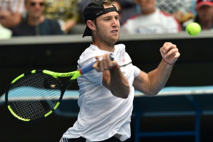 Jack Sock of the US, pictured in action on January 20, 2017, wins the Delray Beach Open