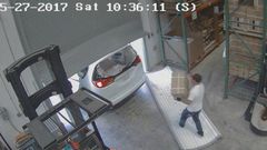 The incidents were captured on surveillance video