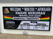Nkrumah Memorial Park replaces ‘Akwaaba’ and ‘Woezor’ with ‘Oobake’