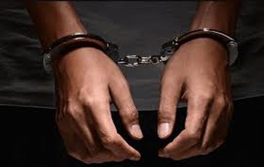 A handcuffed person
