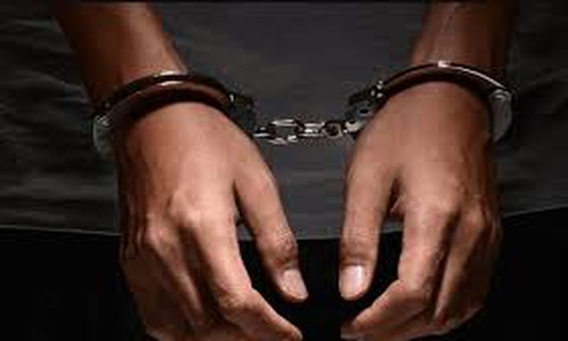 A handcuffed person
