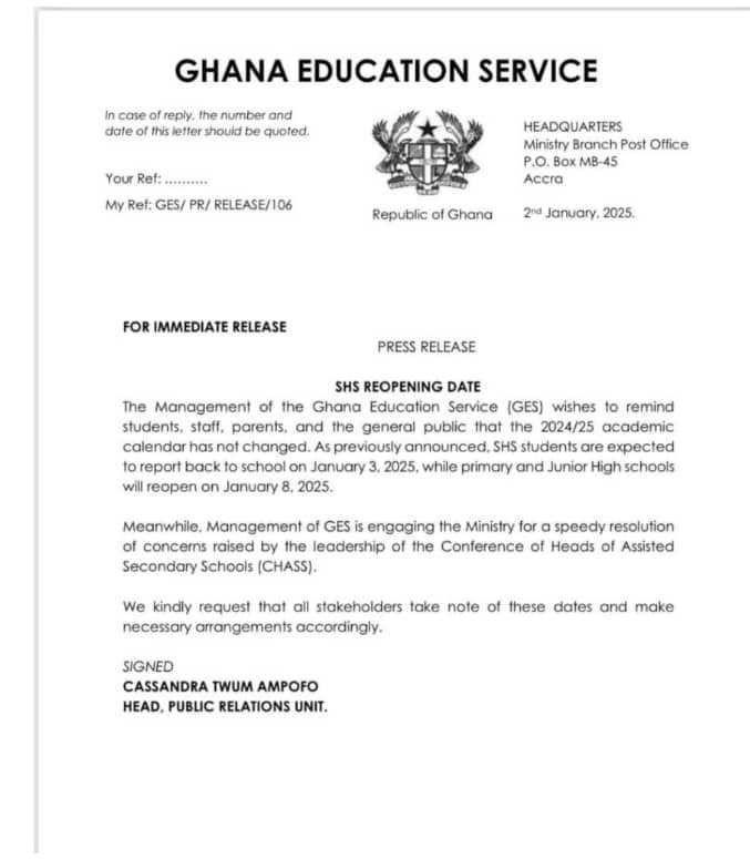 GES Statement