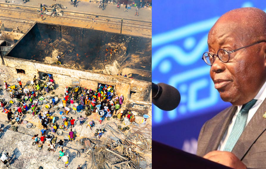 Former President Akufo-Addo assures Kantamanto traders of government support after fire disaster