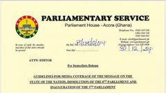 President Akufo-Addo to set to deliver final State of the Nation Address in Parliamentary today