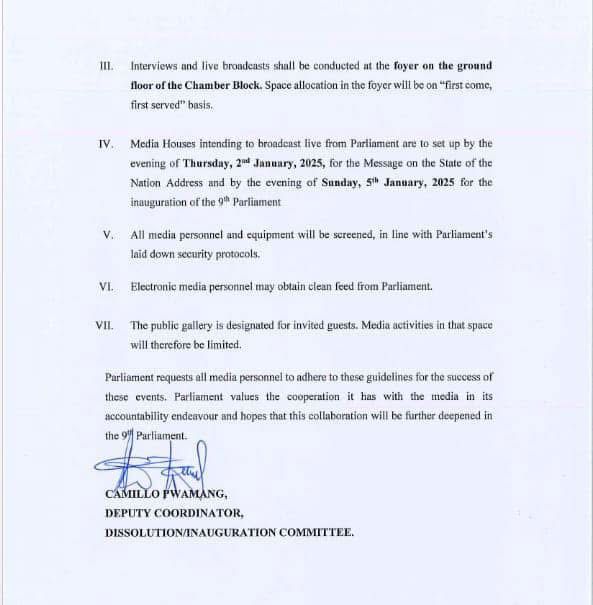 President Akufo-Addo to set to deliver final State of the Nation Address in Parliamentary today