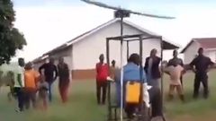 A man has failed to fly his own helicopter.