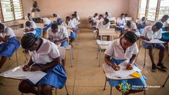 SHS students writing an examination