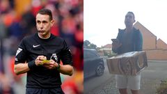 Premier League referee turns delivery guy after cocaine saga, bashing Liverpool (Video)
