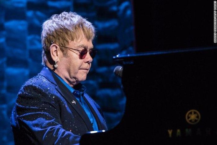 Elton John performs at a fundraiser for Democratic presidential candidate Hillary Clinton at Radio City Music Hall in New York City on March 2.