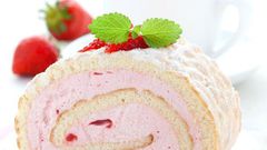 Strawberry cream roll