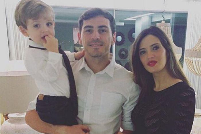 Former Real Madrid soccer star Iker Casillas , TV reporter Sara Carbonero and Martin