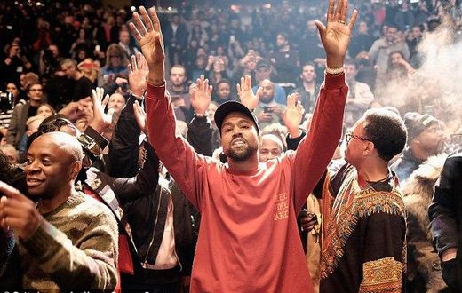 Kanye West at the Yeezy Season 3 presentation