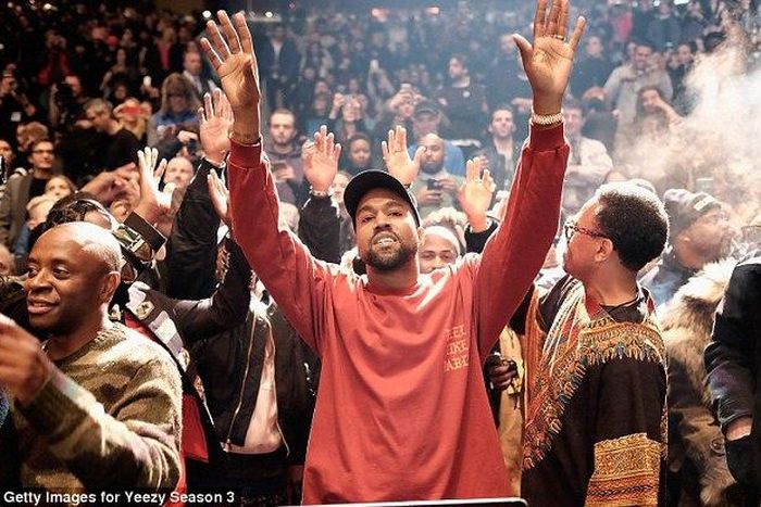 Kanye West at the Yeezy Season 3 presentation