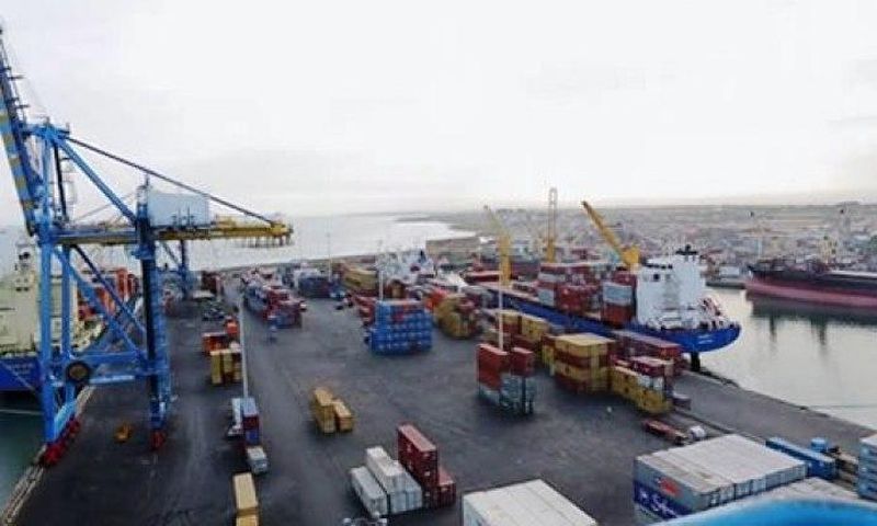 Goods being cleared at the Port