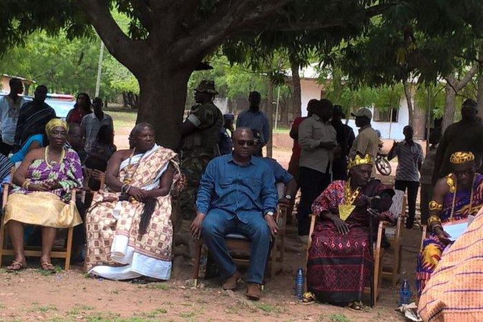 President Mahama with chiefs of Todome in the Volta region