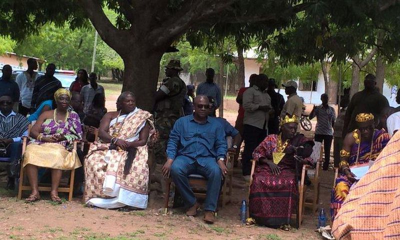 President Mahama with chiefs of Todome in the Volta region