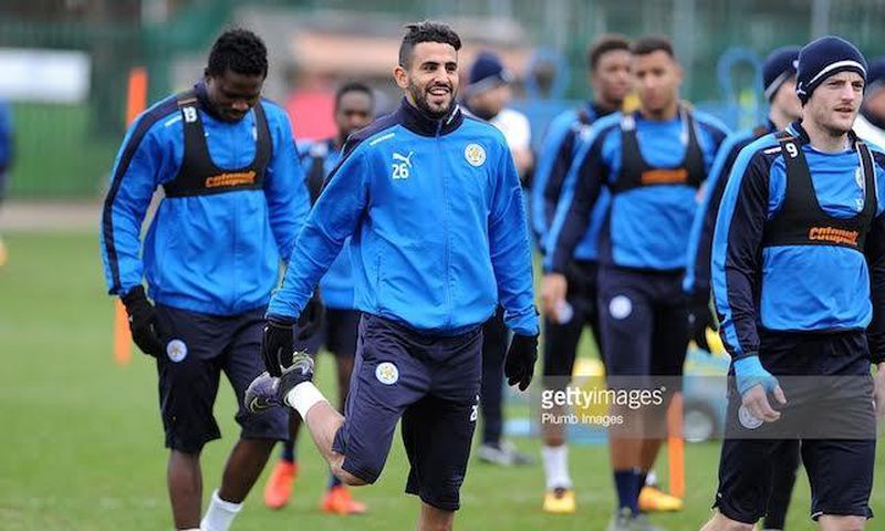 Daniel Amartey trains with Leicester City
