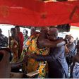 Akwamufie Chiefs and residents receive President Mahama