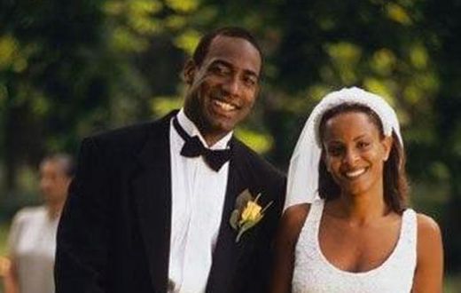 Groom in black tie
