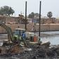 A machine dredging the Korle lagoon